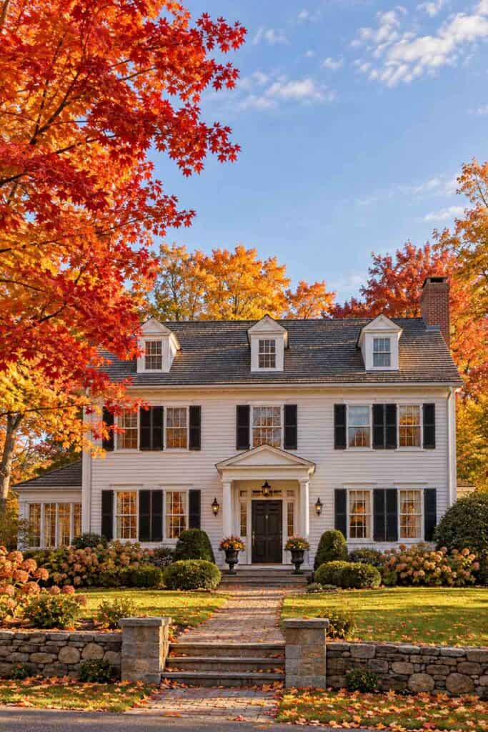 pilgrim colonial residential new england style house